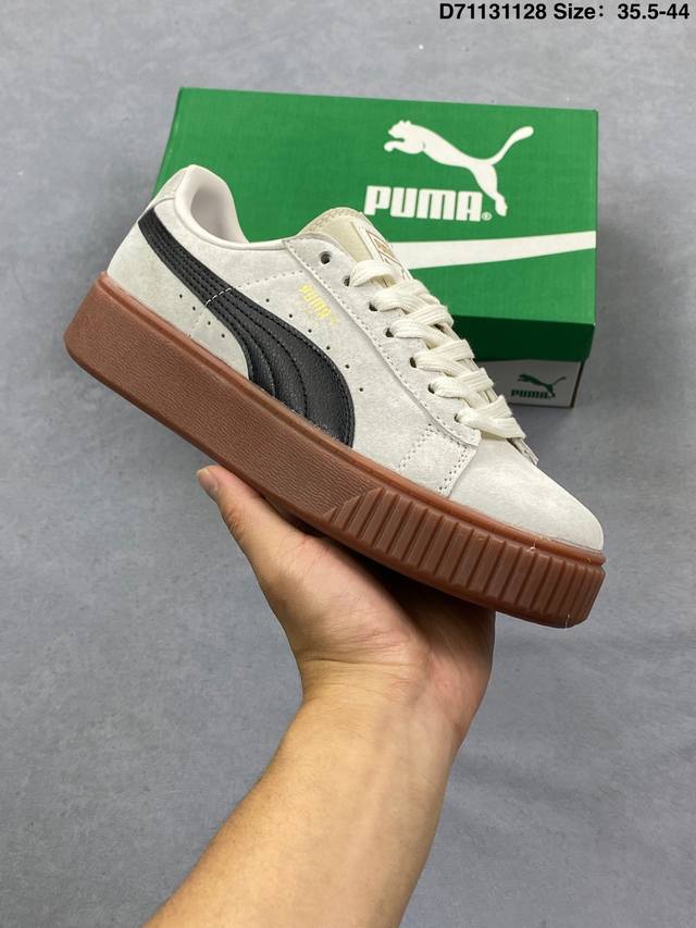 puma Suede platform 彪马 蕾哈娜二代 厚底松糕鞋 公司细节 官方1:1 同步升级Tr大底 中底走线 三维立体烫金Logo 栩栩如生 货号：D