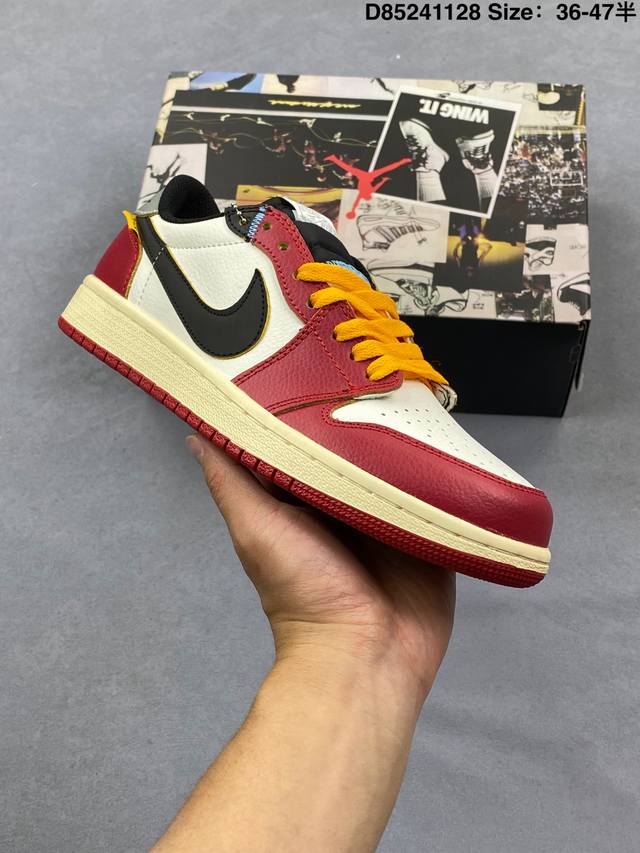 乔丹Air Jordan 1 Low Aj1乔1同步官方配色复古文化低帮休闲板鞋 货号：Hv8566 600 码数：36 36.5 37.5 38 38.5 3