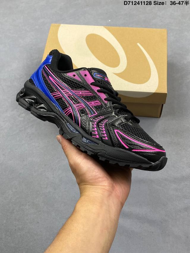 公司级：Asics Gel-Kayano 14 亚瑟士 运动休闲透气专业跑鞋 采用工程弹性双层再生针织密度鞋面材质 后跟3D可视Gel缓震乳胶物料 升级Ff B