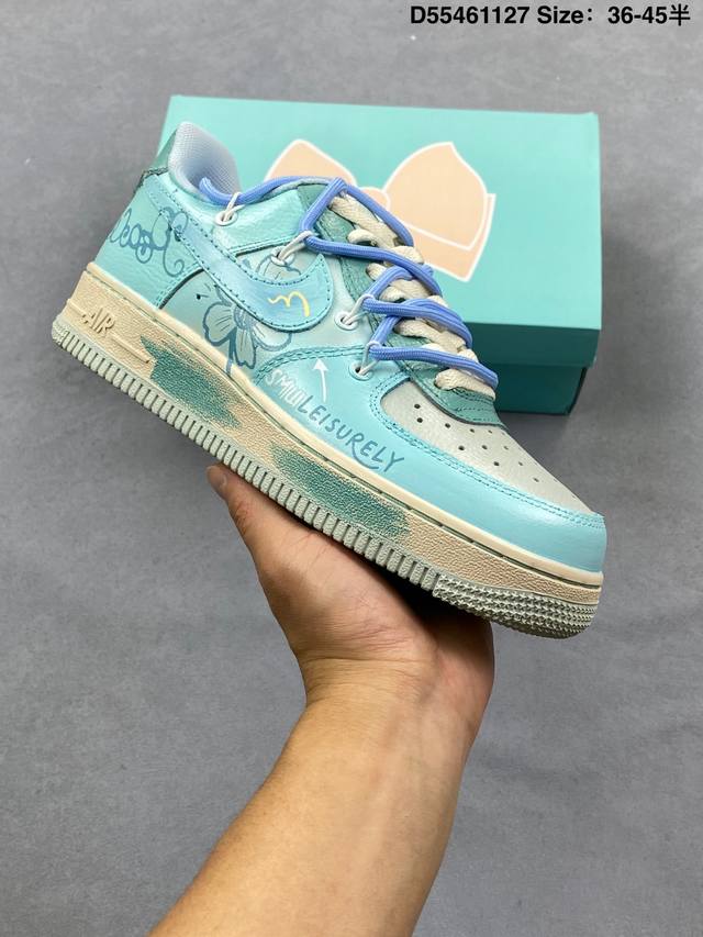 公司级 Nike Air Force 1 Low’07 空军一号低帮休闲板鞋 定制皮料 原楦原纸板 纯正空军版型 内置全掌气垫 货号：男 Cw2288-114