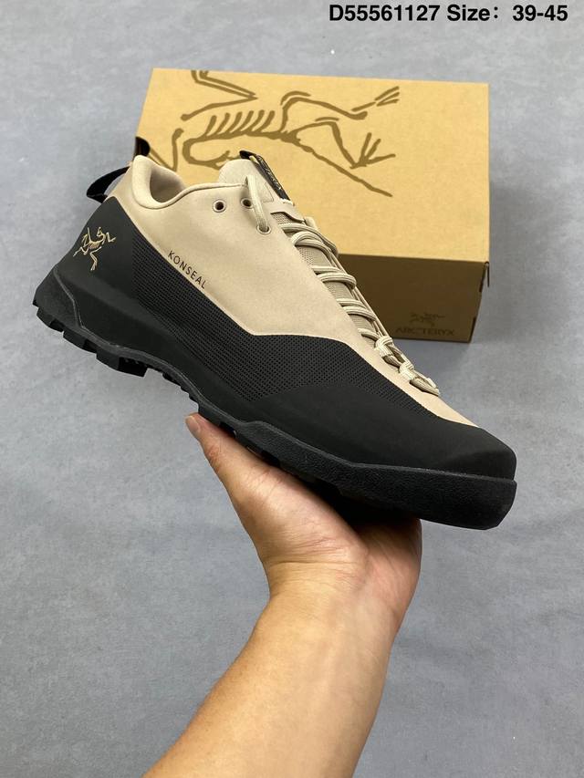 Arcteryx始祖鸟 Konseal Shoe 舒适 防滑耐磨透气支撑抓地 登山鞋 正确原盒 全鞋采用头层麂皮 耐磨防滑黄金V底 莞产高品质 区别市场通货 代