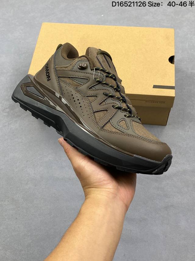 Salomon萨洛蒙 Odyssey Elmt Low Ltr 柔软舒适 耐磨透气轻便 低帮 生活休闲鞋 男女同款 棕色 货号：476757 编码：D16521