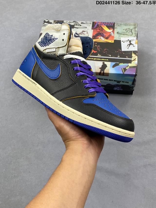 公司级：耐克 Nike Air Jordan 1 Retro High Aj1乔丹一代高帮经典复古文化休闲运动篮球鞋 货号:Io7847-001 尺码:36 3
