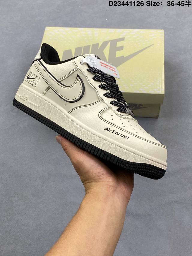 海外限量发售！公司级Nike Air Force 1 '07 Low “Nike银 米蓝星际”空军一号 低帮 运动鞋 休闲鞋 折边针车 工艺难度大 原楦头原纸板