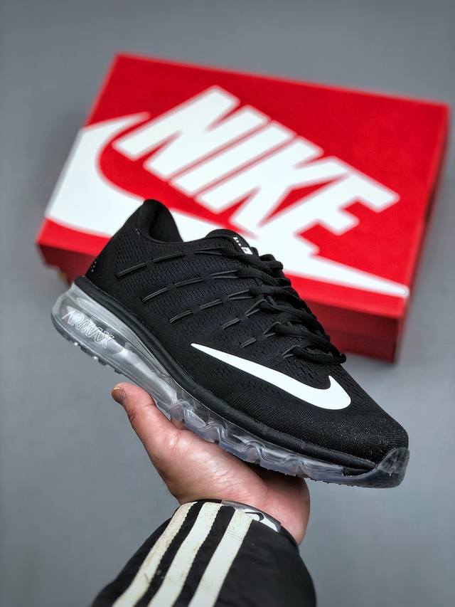 Nike Air Max 2016系列 耐克 低帮百搭贾卡网面全掌气垫休闲运动慢跑鞋 货号:806771-001 尺码：35-46 半