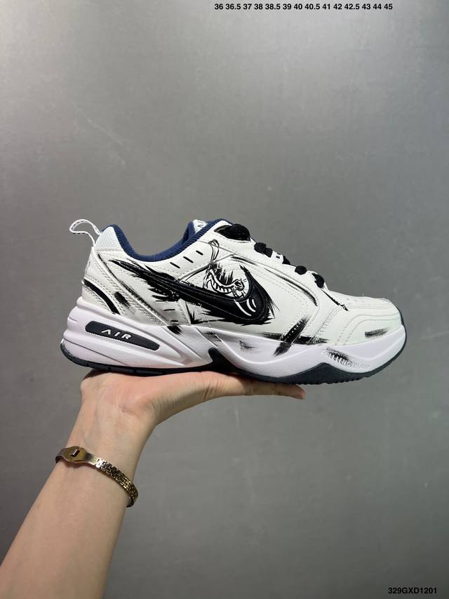 公司级Nike Air Monarch Iv皮革 日常百搭 減震防滑 低帮生活休闲鞋 采用皮革材质打造鞋面，鞋面结实耐穿，日常也非常好打理，整体配色以白色为主调