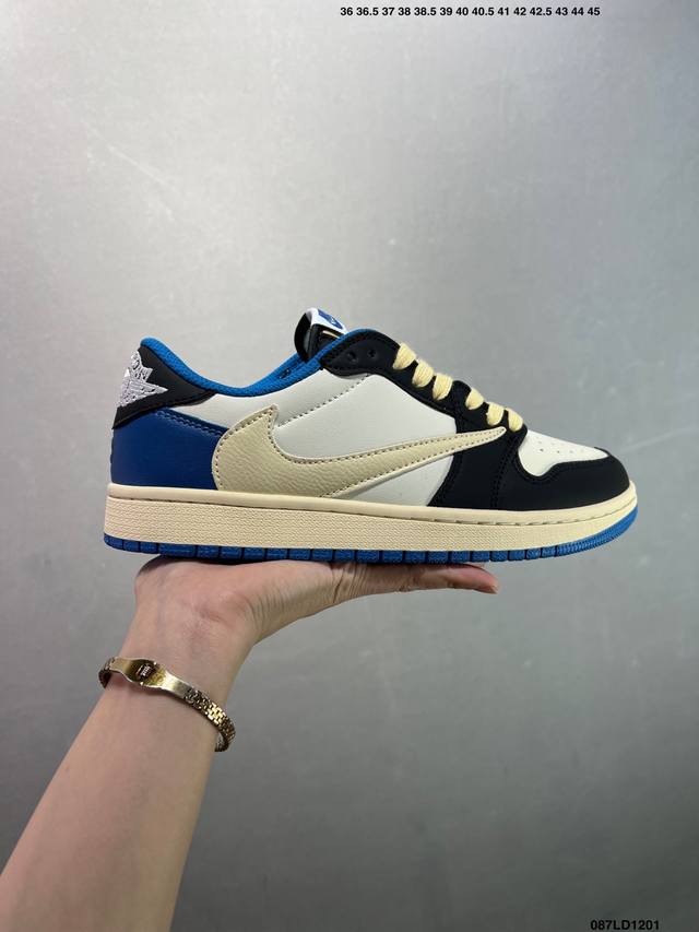 Aj1倒勾Travis Scott X Air Jordan 1 ” Reverse Mocha “ Aj1乔1 Ts 闪电 联名倒钩 低帮文化篮球鞋 完美品质