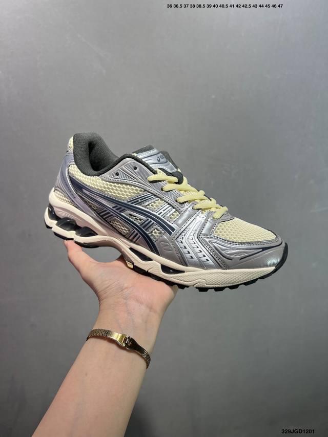 Asics Gel-Kayano 14系列 复古街头休闲运动跑步鞋 #轻量舒适透气材质 全滴塑鞋面 #中底3D可视Gel缓震胶效果 #升级Flytefoam B