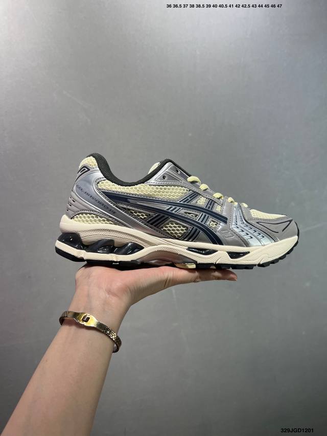 Asics Gel-Kayano 14系列 复古街头休闲运动跑步鞋 #轻量舒适透气材质 全滴塑鞋面 #中底3D可视Gel缓震胶效果 #升级Flytefoam B