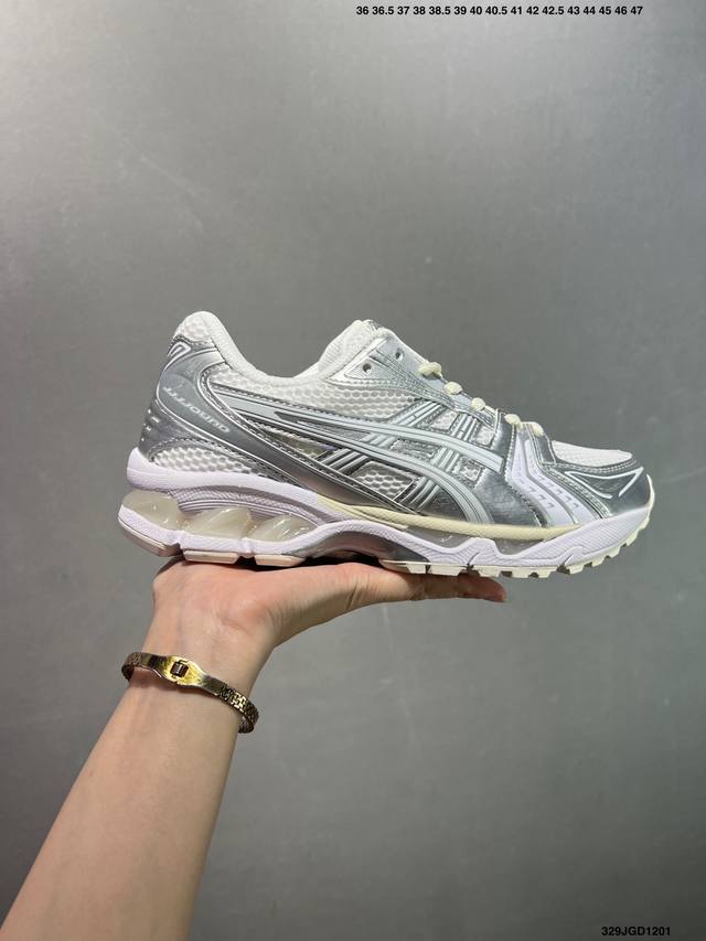 Asics Gel-Kayano 14系列 复古街头休闲运动跑步鞋 #轻量舒适透气材质 全滴塑鞋面 #中底3D可视Gel缓震胶效果 #升级Flytefoam B