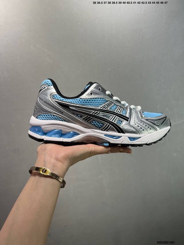 Asics Gel-Kayano 14系列 复古街头休闲运动跑步鞋 #轻量舒适透气材质 全滴塑鞋面 #中底3D可视Gel缓震胶效果 #升级Flytefoam B
