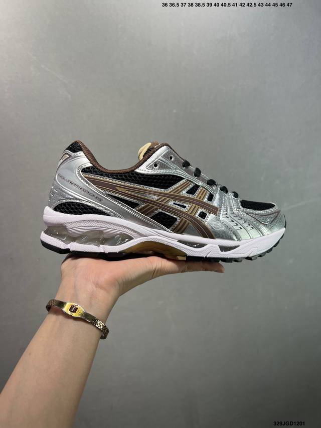 Asics Gel-Kayano 14系列 复古街头休闲运动跑步鞋 #轻量舒适透气材质 全滴塑鞋面 #中底3D可视Gel缓震胶效果 #升级Flytefoam B