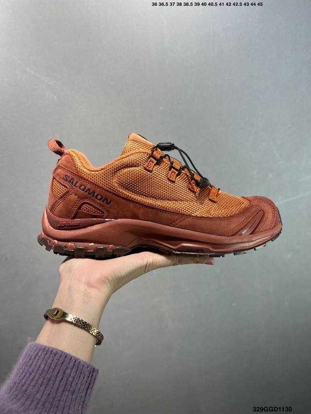 公司级Salomon Xa pro 3D 萨洛蒙 网布皮革 Jeong Li联名 舒适百搭 耐磨透气抗冲击 低帮 户外功能鞋 鞋面采用Sensifit贴合技术