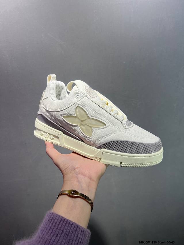 路易威登 Louis Vuitton Lv路易威登板鞋 新款 Lv Trainer最新配色运动鞋 L家 篮球鞋风格运动鞋 该鞋由艺术总监 Virgil Ablo