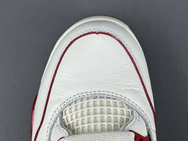 渠道优势 ！ Og版 Aj4 Jordan Air Jordan 4 Retro “Sierra Red”舒适百搭 防滑耐磨 中帮 复古篮球鞋 男女同款米红色