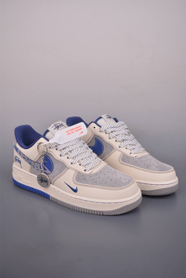 Nike Air Force 1 Low 斯图西联名 原楦头原纸板 打造纯正空军版型 专注外贸渠道 全掌内置蜂窝气垫 原盒配件 原厂中底钢印、拉帮完美 官方货号