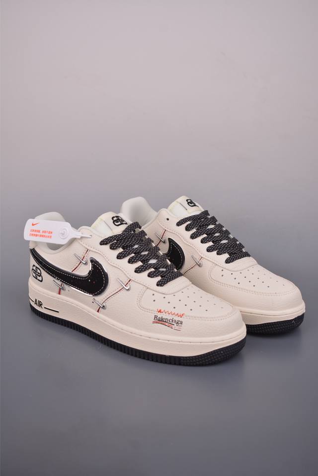 Nike Air Force 1 Low 巴黎世家联名 原楦头原纸板 打造纯正空军版型 专注外贸渠道 全掌内置蜂窝气垫 原盒配件 原厂中底钢印、拉帮完美 官方货