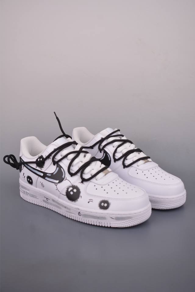 Nike Air Force 1 Low 手绘涂鸦 解构绑带 原楦头原纸板 打造纯正空军版型 专注外贸渠道 全掌内置蜂窝气垫 原盒配件 原厂中底钢印、拉帮完美