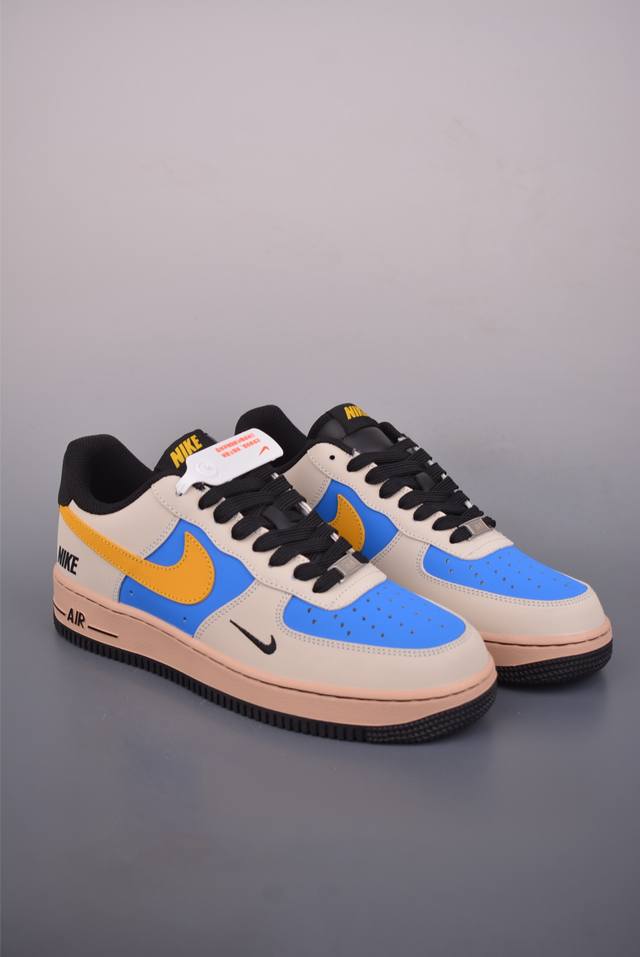 Nike Air Force 1 Low 缤纷拼接 原楦头原纸板 打造纯正空军版型 专注外贸渠道 全掌内置蜂窝气垫 原盒配件 原厂中底钢印、拉帮完美 官方货号: