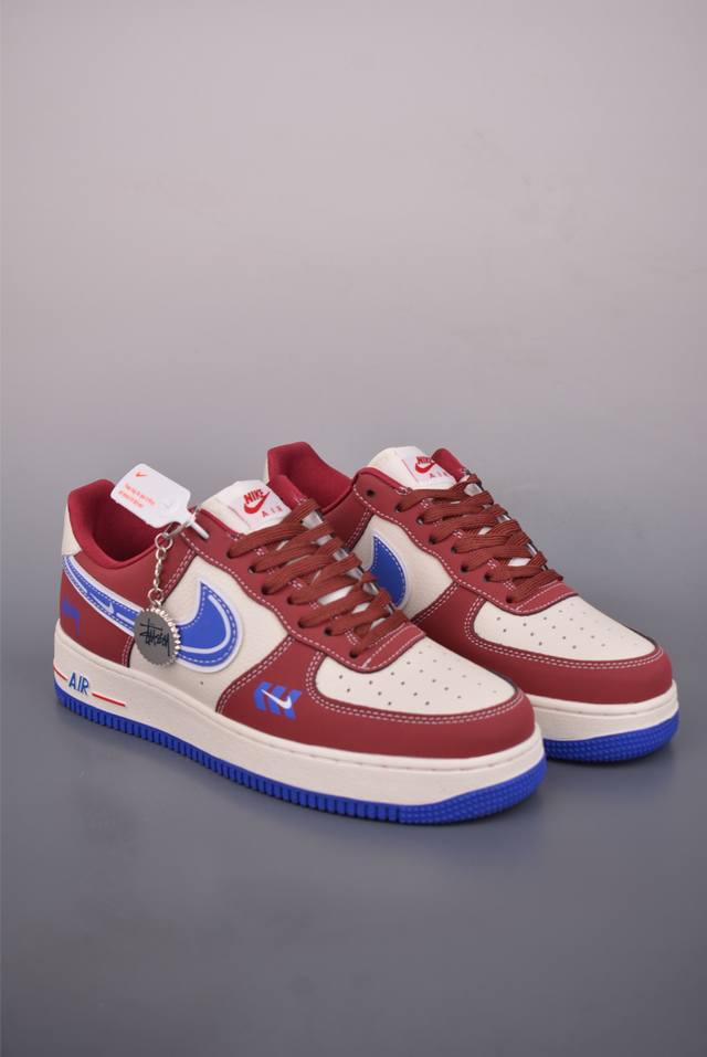 Nike Air Force 1 Low 斯图西联名 原楦头原纸板 打造纯正空军版型 专注外贸渠道 全掌内置蜂窝气垫 原盒配件 原厂中底钢印、拉帮完美 官方货号