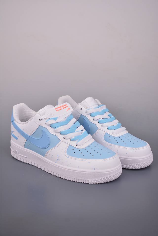 Nike Air Force 1 Low 白蓝 原楦头原纸板 打造纯正空军版型 专注外贸渠道 全掌内置蜂窝气垫 原盒配件 原厂中底钢印、拉帮完美 官方货号: Z