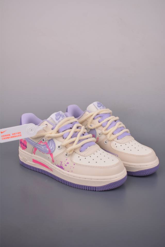 Nike Air Force 1 Low 手绘涂鸦 解构绑带 原楦头原纸板 打造纯正空军版型 专注外贸渠道 全掌内置蜂窝气垫 原盒配件 原厂中底钢印、拉帮完美