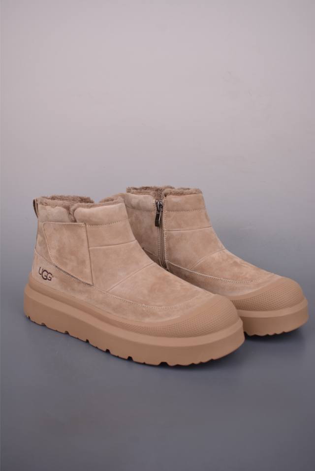美国轻奢品牌 Ugg Tasman Weather Hybrid 塔斯曼混合系列轻量休闲鞋 美国Ugg秋冬新品 毛绒一体内里保暖锁热 秋冬必备 户外男士高帮休闲