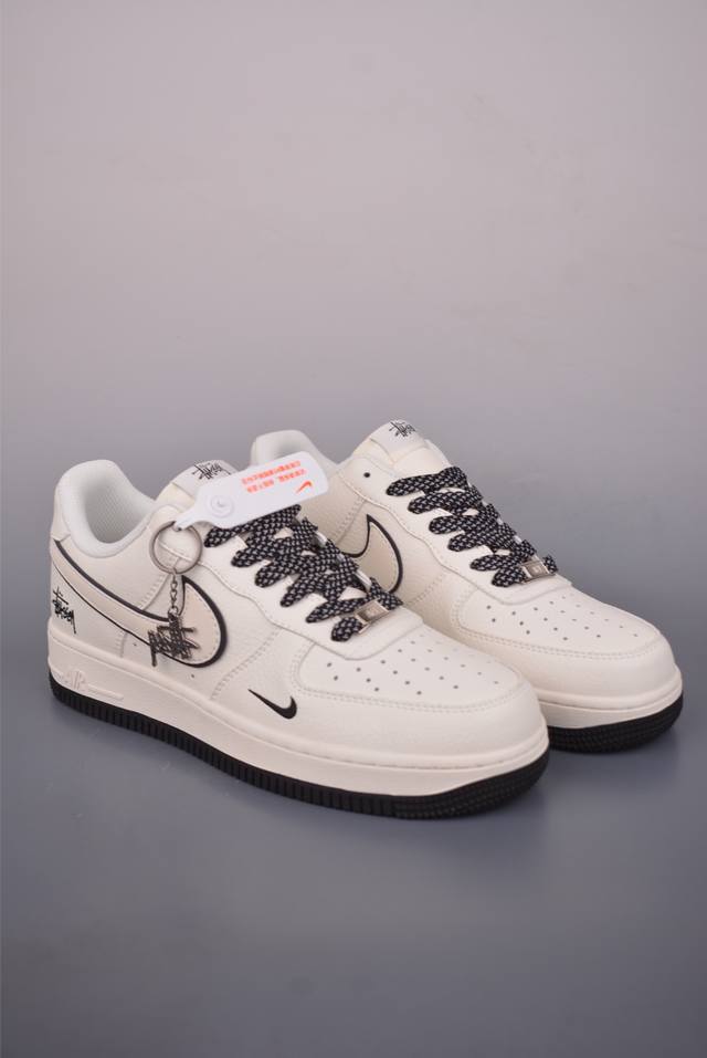 Nike Air Force 1 Low 斯图西联名 原楦头原纸板 打造纯正空军版型 专注外贸渠道 全掌内置蜂窝气垫 原盒配件 原厂中底钢印、拉帮完美 官方货号