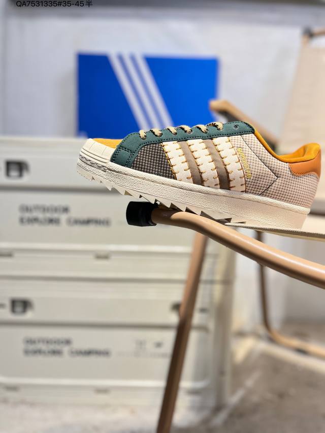 全新配色# 阿迪达斯Adidas三叶草 Adidas Wb Jabbar Originals Superstar 贝壳头系列低帮经典百搭休闲运动Jr6490 Q