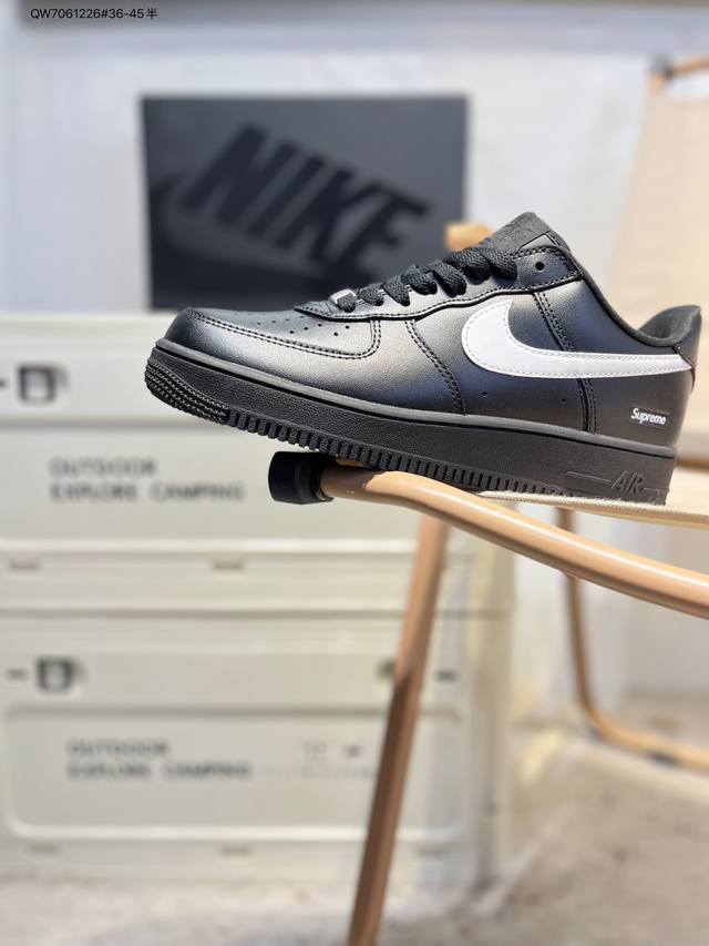 Supreme X Nk Air Force 1'07 Low 空军一号低帮休闲板鞋 #定制皮料 原楦原纸板 纯正空军版型 高清洁度 内置全掌气垫Cu9225