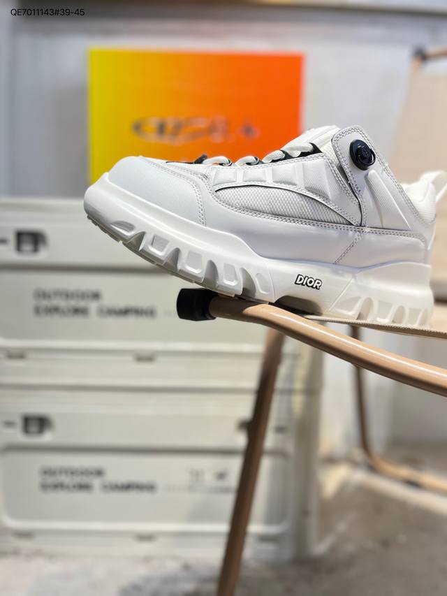 Dior迪奥B30网眼织物厚底系带休闲低帮运动鞋男女同款老爹鞋Qe7011143#39-45