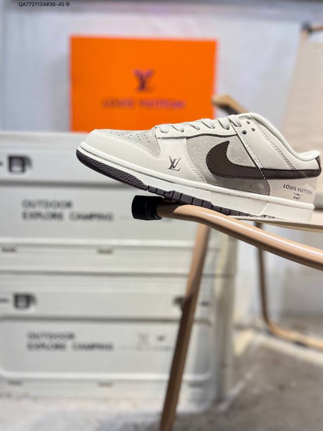 Lv X Nike Sb Dunk Low 大厂出品 极力推荐 新配色 原装头层材料 独家版型蒸餾加工 帶來的是更好的视觉和脚感体验 大厂纯原品质出货 清洁度