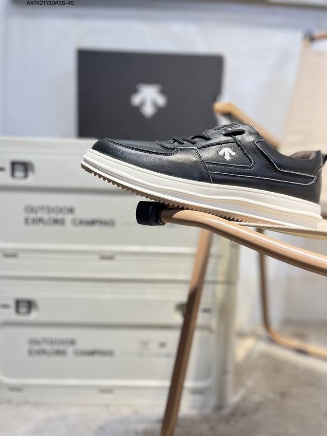 迪桑特Descente Chron Court Sb 复古轻质 耐磨低帮 生活休闲鞋 皮鞋码 2103 Ax7421130#38-45