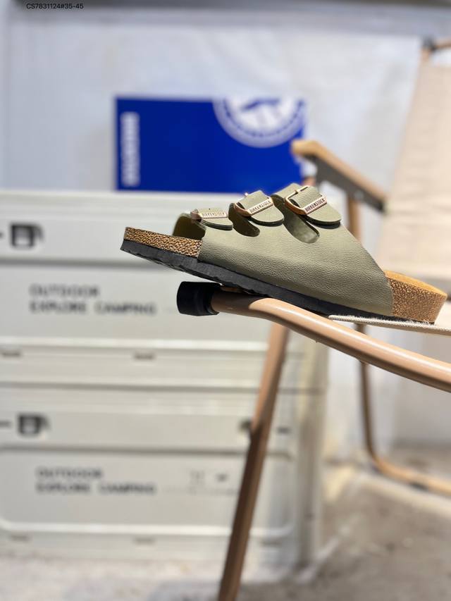 勃肯鞋Birkenstock 真皮软木拖 出口韩国的订单！ 有没有姐妹跟我一样，喜欢鞋拖，懒得弯腰系鞋带 所以Birkenstock博肯鞋真的是我的爱 很久就一