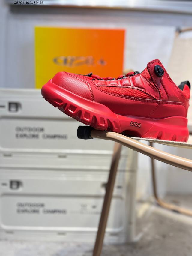 Dior迪奥B30网眼织物厚底系带休闲低帮运动鞋男女同款老爹鞋Qe7011104#39-45