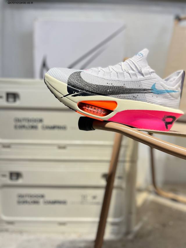 Nike Air Zoom Alphafly Next%3 耐克 耐磨透气支撑平衡 低帮 气垫 马拉松跑步鞋 新品发布 整体采用前作的设计语言 并且对后者的细节