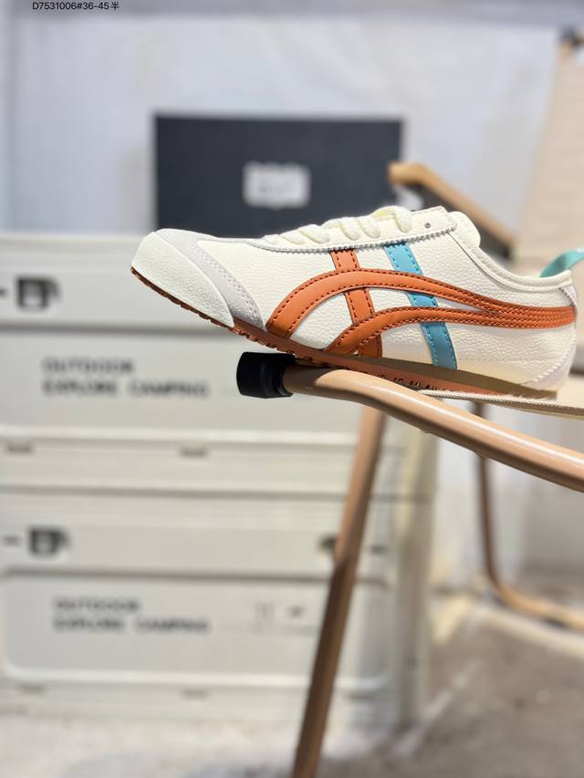 Onitsuka Tiger Mexico 66 鬼冢虎 墨西哥升级版系列低帮复古经典虎爪百搭休闲皮革慢跑鞋1183A201 D753 6#36-45半