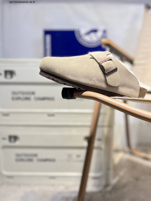 加毛款 #升级原楦开发版型#采用头层磨砂小牛皮里衬鞋面材质#中底鞋床搭载波状外形缓震软木橡胶#外置Eva轻量片装外底舒适又时髦,潮人都在穿德国百年知名鞋履品牌