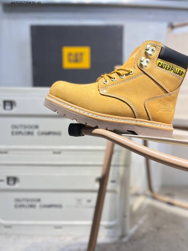 Cat 卡特 硬汉推土机品牌 系列工装休闲鞋 天猫同款 全新出炉 工艺品质 专为高端海淘代购客户准备 鞋面采用头层磨砂牛皮 此款每年销量爆炸p441009 Aa