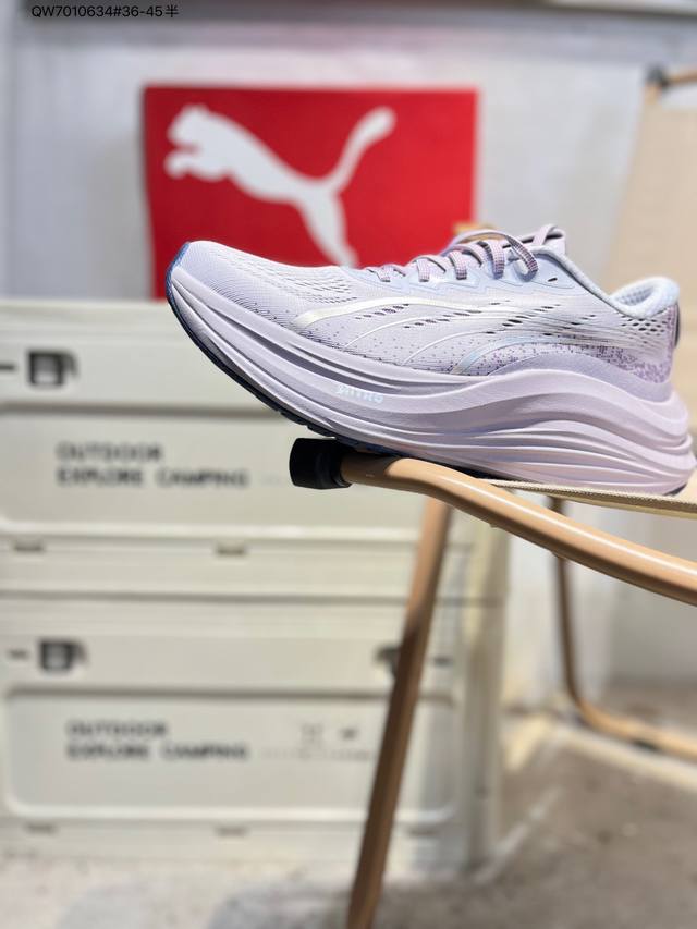 原楦原纸版开发版型#采用人体工程学网织结构鞋面材质#中底采用双层式 Nitro 氮气科技中底#外置超轻耐磨底片彪马puma Deviate Nitro Elit