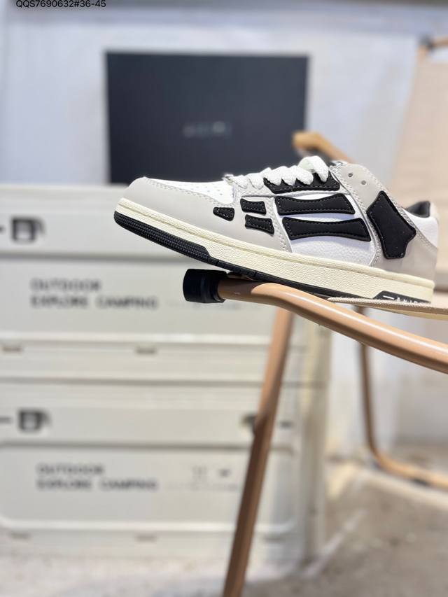 Amiri 埃米尔 Skeleton Low-Skel Top Sneakers 骨骼系列情侣鞋 当潮顶流产品 众星上脚 低帮运动休闲板鞋 正确骨头形状 鞋舌外