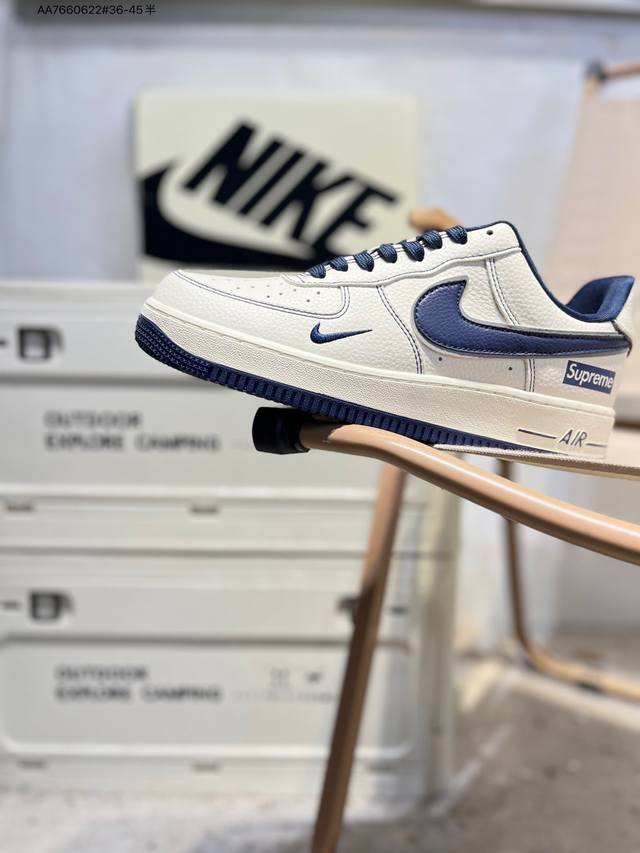 Supreme X Nk Air Force 1'07 Low 空军一号低帮休闲板鞋 #定制皮料 原楦原纸板 纯正空军版型 高清洁度 内置全掌气垫Dd1982