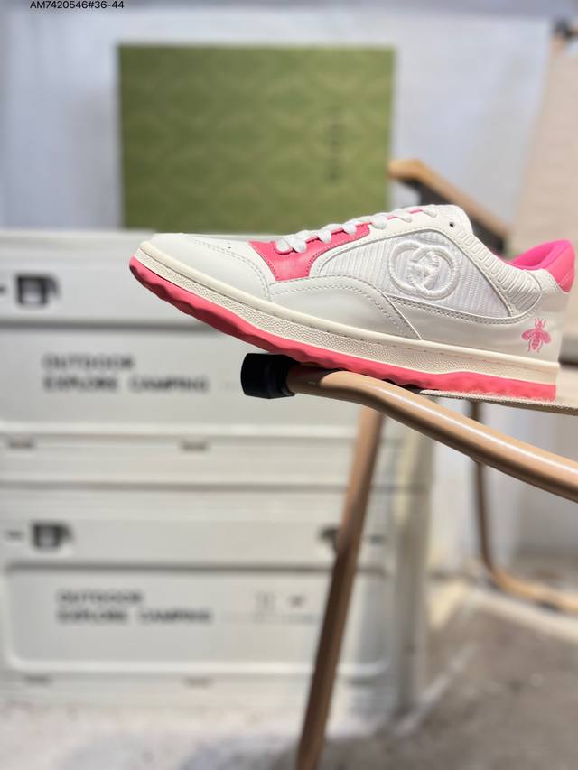 意大利时装奢饰品牌 古驰Gucci Screener Gg Wayne Low 经典原型复古百搭板鞋 0707 Am7420546#36-44