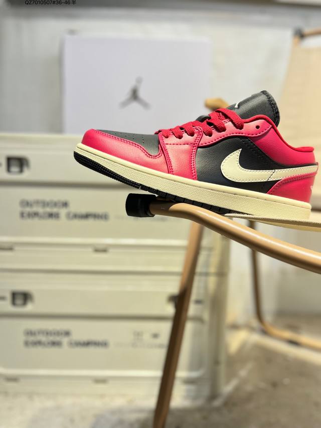 公司级头层皮乔丹Air Jordan 1 Low Aj1低帮系列篮球鞋 官方同步配色 原装级产物 #拒绝公底 立体鞋型 细节完美 高清洁度Dc0774 Qz70