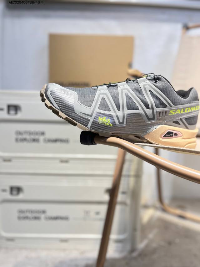 顶级纯原 Salomon萨洛蒙 Speedcross 3户外舒适百搭 网布织物减震防滑耐磨透气 低帮跑步鞋 采用了萨洛蒙独有的技术，不仅保证了鞋子的耐磨性，还让