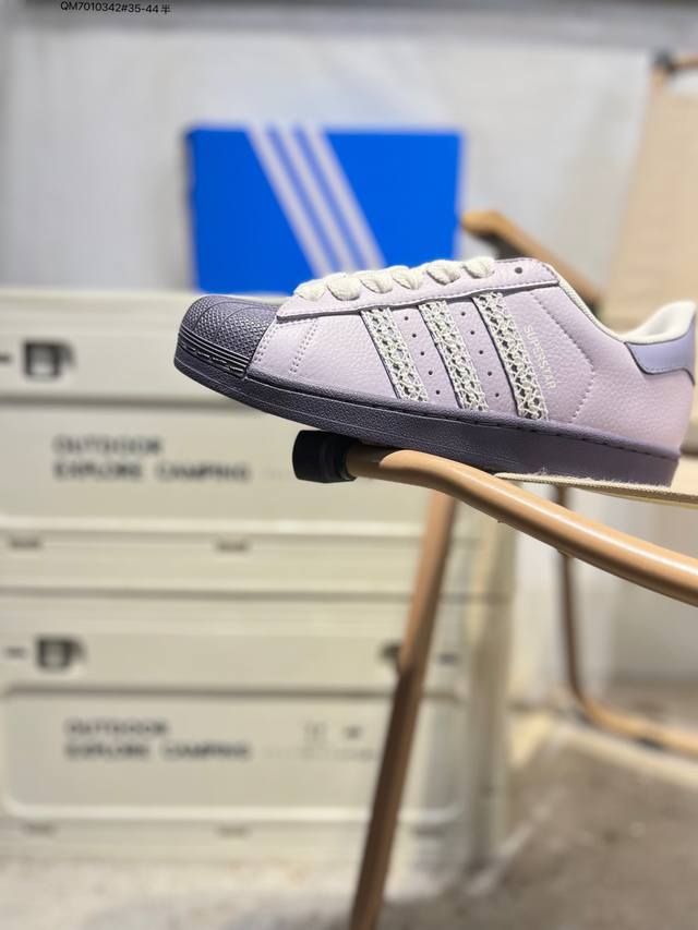 全新配色# 阿迪达斯Adidas三叶草 Adidas Wb Jabbar Originals Superstar 贝壳头系列低帮经典百搭休闲运动Kj4210 Q