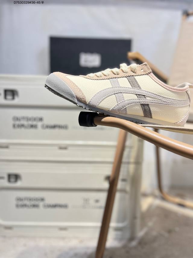 Onitsuka Tiger Mexico 66 鬼冢虎 墨西哥升级版系列低帮复古经典虎爪百搭休闲皮革慢跑鞋1183C076 D7530329#36-45半