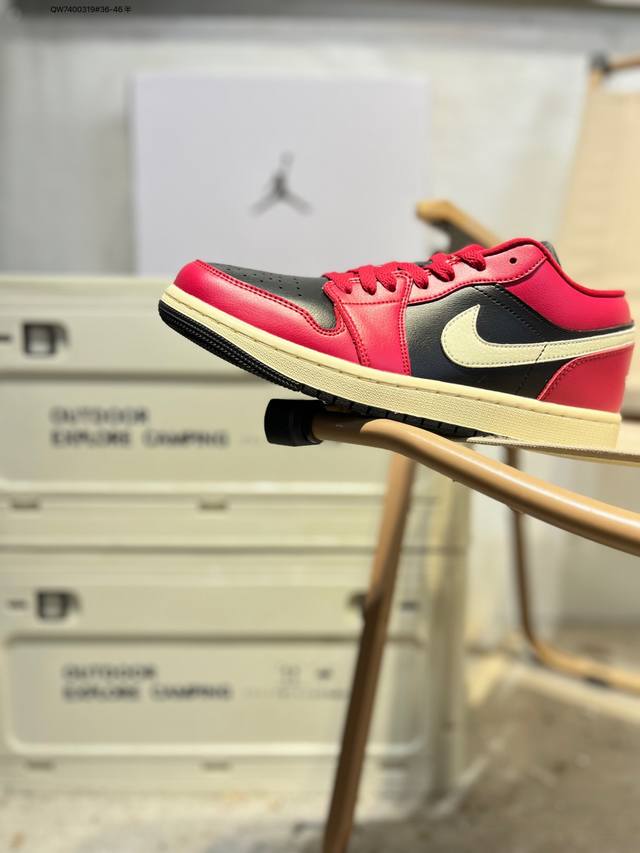 公司级头层皮乔丹Air Jordan 1 Low Aj1低帮系列篮球鞋 官方同步配色 原装级产物 #拒绝公底 立体鞋型 细节完美 高清洁度Dc0774 Qw74