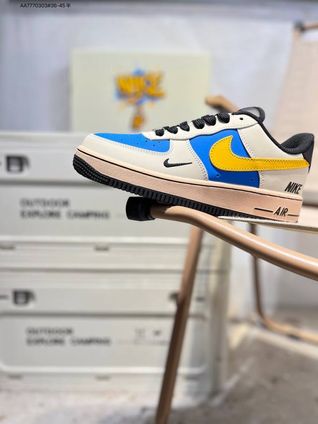 Nk Air Force 1'07 Low 空军一号低帮休闲板鞋 #定制皮料 原楦原纸板 纯正空军版型 高清洁度 内置全掌气垫Nh0601 Aa7770303#