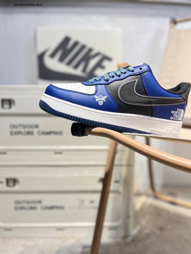 北面 X Nk Air Force 1'07 Low 空军一号低帮休闲板鞋 #定制皮料 原楦原纸板 纯正空军版型 高清洁度 内置全掌气垫Xj9168 Qe784